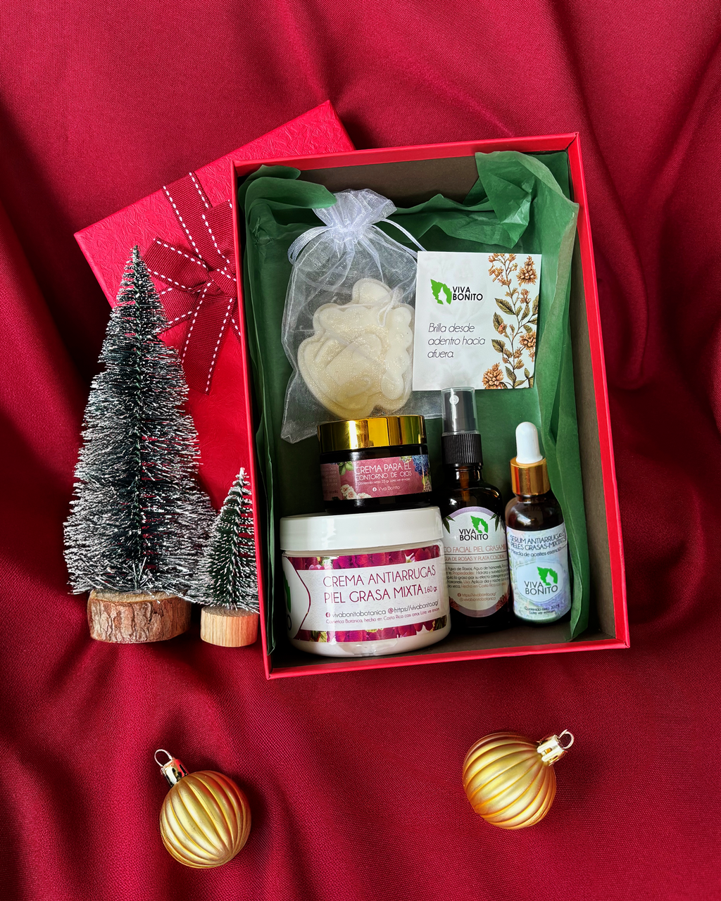 Promoción Navideña 1 🎄: 4 básicos Viva Bonito + candela navideña